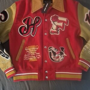 Homme Femme Varsity Jacket Kentucky Derby Size Small